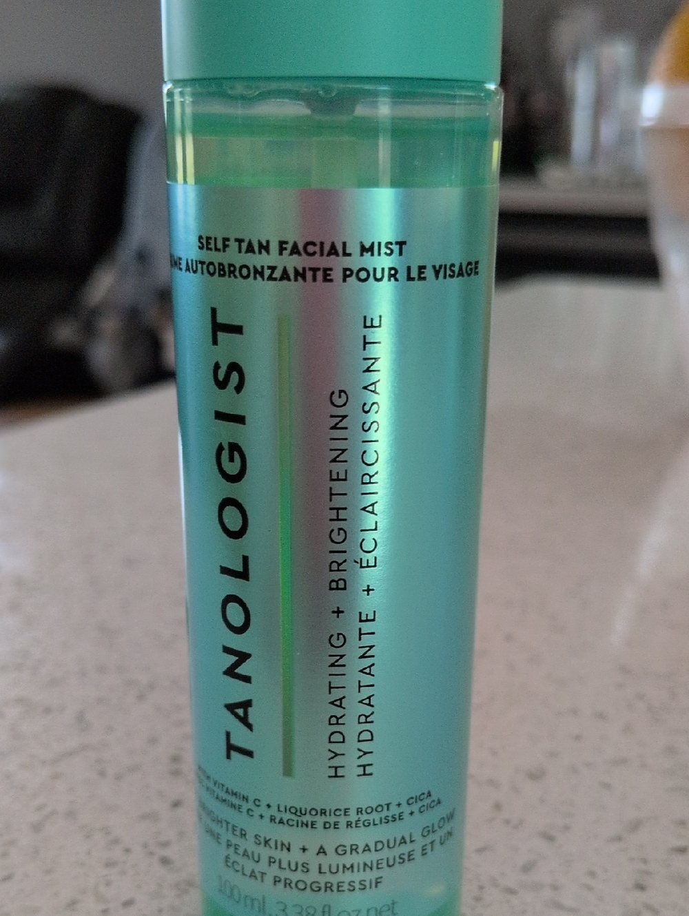 TANOLOGIST Self Tan Facial Mist - Teal Metallic Bottle
